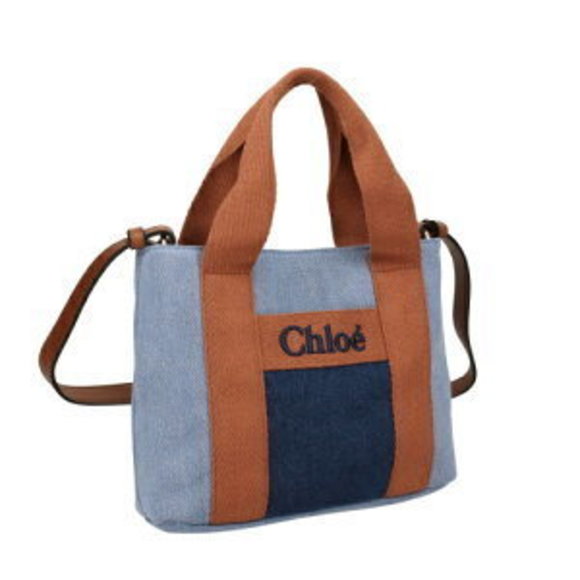 Chloe Tote Bag Blue Denim - Picture 1 of 8